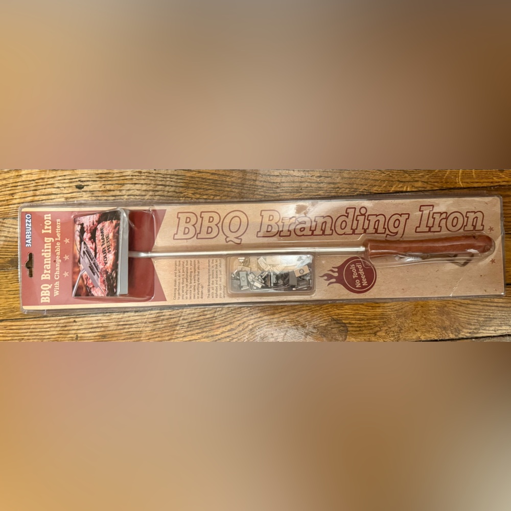 FUN BBQ Branding Iron with Letters - Silver price drop